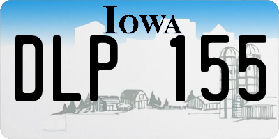 IA license plate DLP155