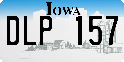 IA license plate DLP157