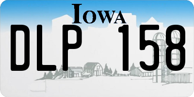 IA license plate DLP158
