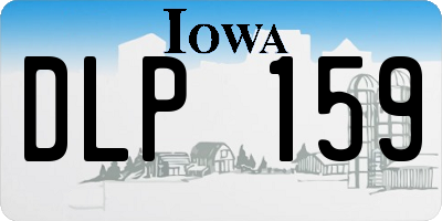 IA license plate DLP159