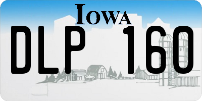 IA license plate DLP160