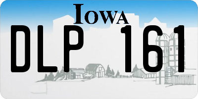 IA license plate DLP161