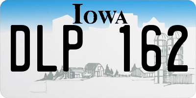 IA license plate DLP162
