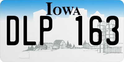 IA license plate DLP163