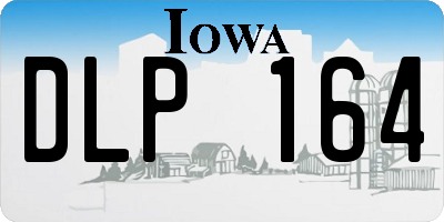 IA license plate DLP164