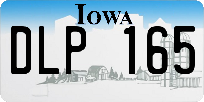 IA license plate DLP165