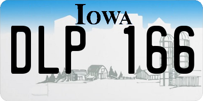 IA license plate DLP166