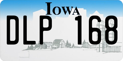 IA license plate DLP168