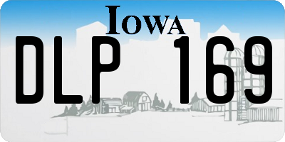 IA license plate DLP169