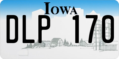 IA license plate DLP170