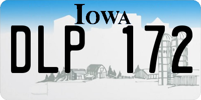 IA license plate DLP172