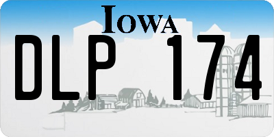 IA license plate DLP174