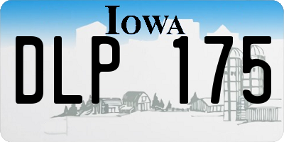 IA license plate DLP175