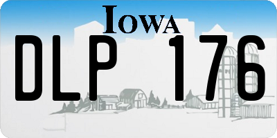 IA license plate DLP176