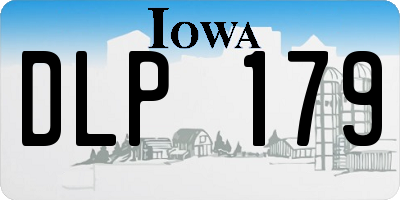 IA license plate DLP179