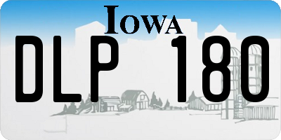 IA license plate DLP180