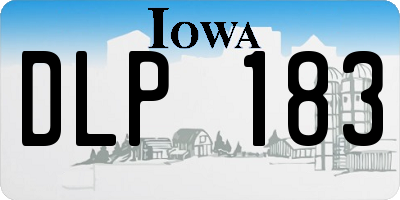IA license plate DLP183