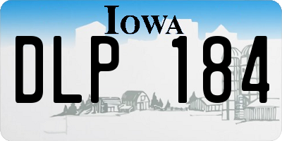 IA license plate DLP184