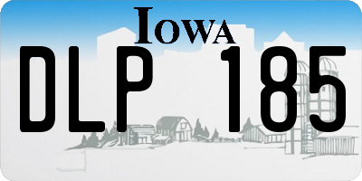 IA license plate DLP185