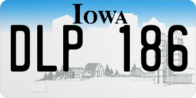IA license plate DLP186