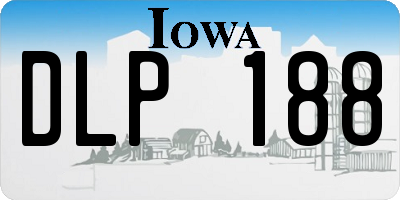 IA license plate DLP188