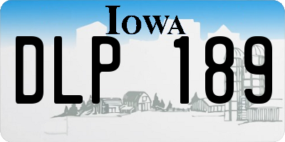 IA license plate DLP189