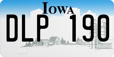IA license plate DLP190