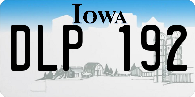 IA license plate DLP192