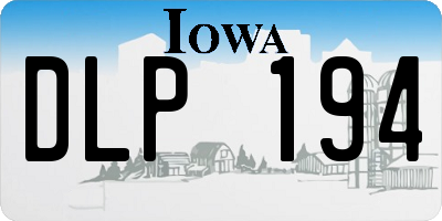 IA license plate DLP194