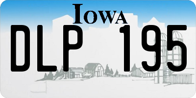 IA license plate DLP195
