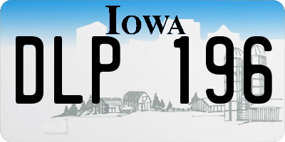 IA license plate DLP196