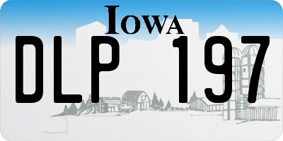IA license plate DLP197