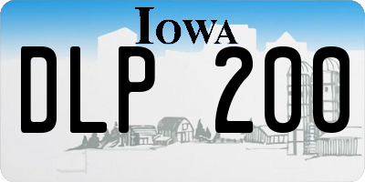 IA license plate DLP200
