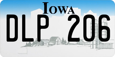 IA license plate DLP206