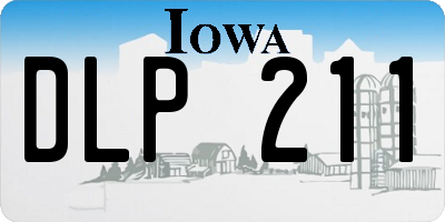 IA license plate DLP211