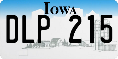 IA license plate DLP215