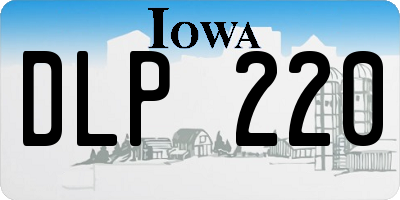 IA license plate DLP220