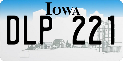 IA license plate DLP221