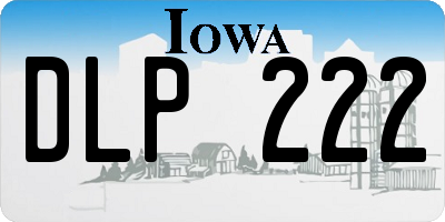 IA license plate DLP222