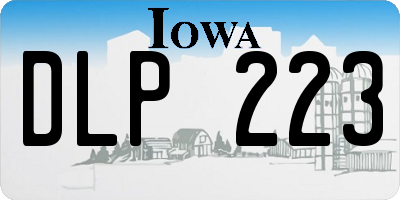 IA license plate DLP223
