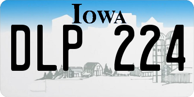 IA license plate DLP224