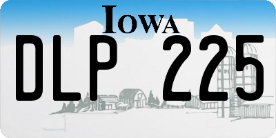 IA license plate DLP225