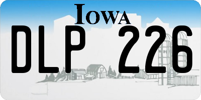 IA license plate DLP226