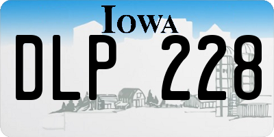 IA license plate DLP228