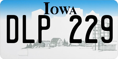 IA license plate DLP229