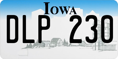 IA license plate DLP230