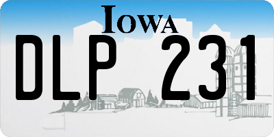 IA license plate DLP231