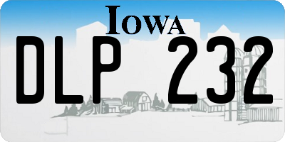 IA license plate DLP232