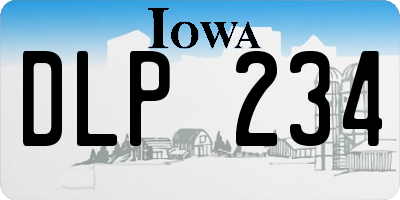 IA license plate DLP234