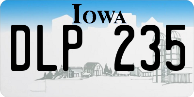 IA license plate DLP235
